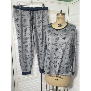 Harry Potter Women’s Wizarding World Character Sleep Pajama Set Gray Large